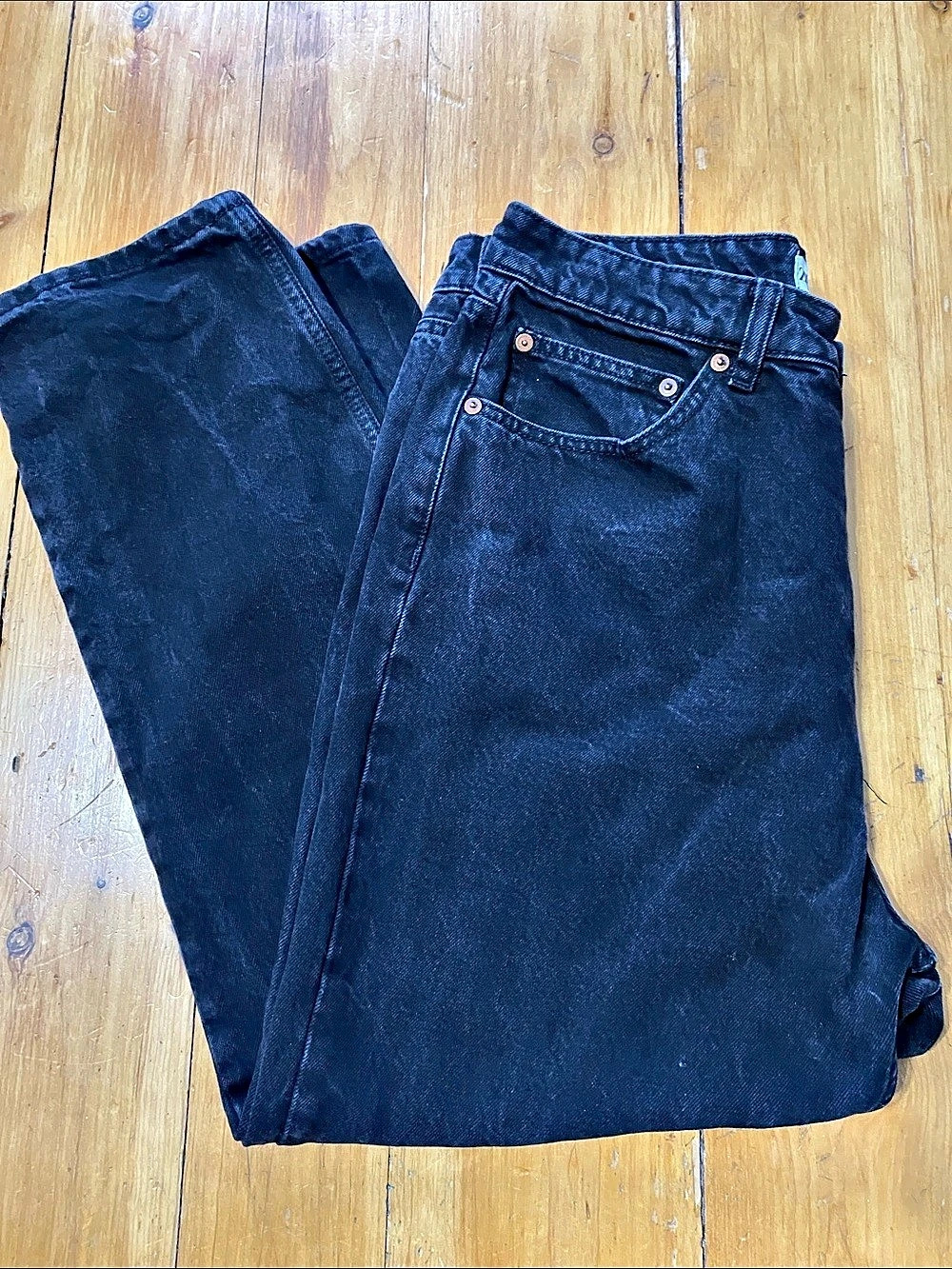 Zara Women's Wide Leg Jeans size 14 Black good condition